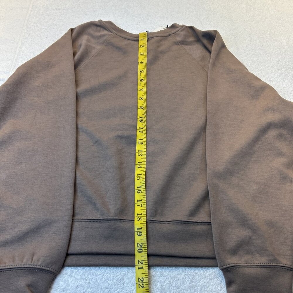 Scoop Ultimate Jersey Women’s SZ L Cocoa Brown 6 Button Long Sleeve Top New - Picture 8 of 8